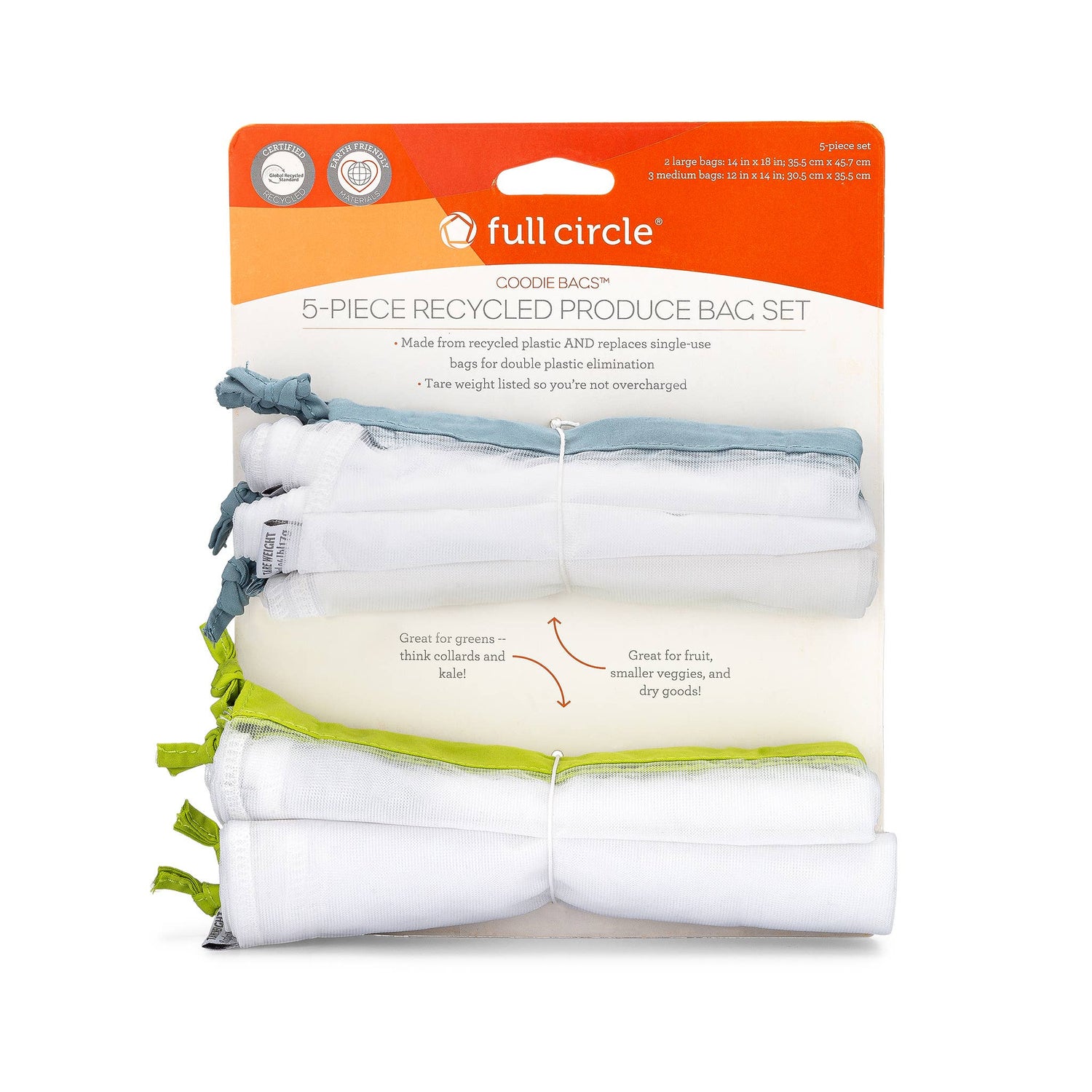 Goodie Bags 5-Piece Recycled Produce Bag Set-Respectful Goods