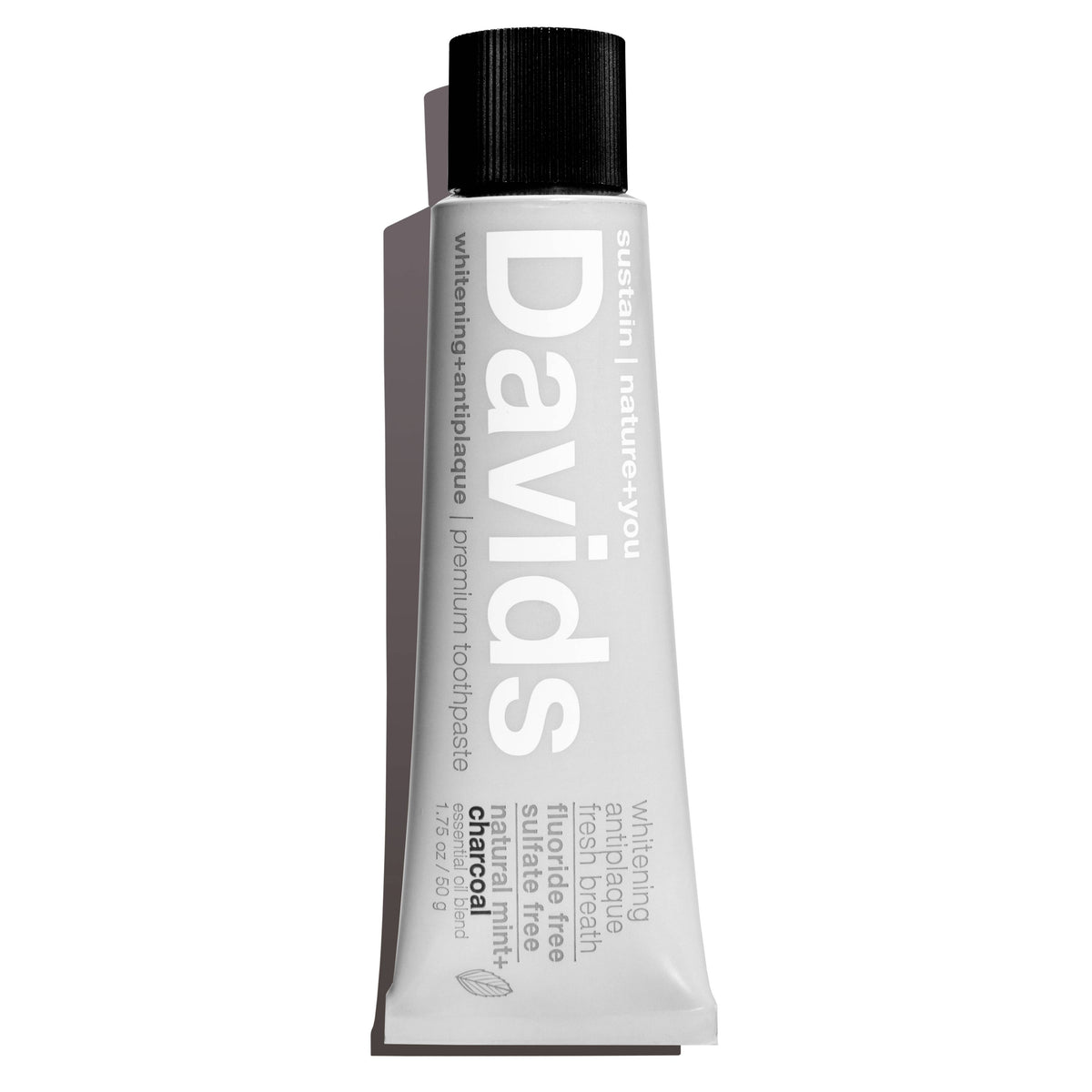 Travel Toothpaste - Davids - TSA-Approved 1.75 oz Tube - Fluoride-Free, SLS-Free, Natural
