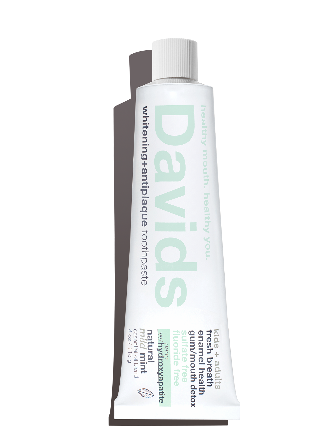 Davids kids + adults nano-hydroxyapatite premium toothpaste / mild mint / 4 oz-Respectful Goods