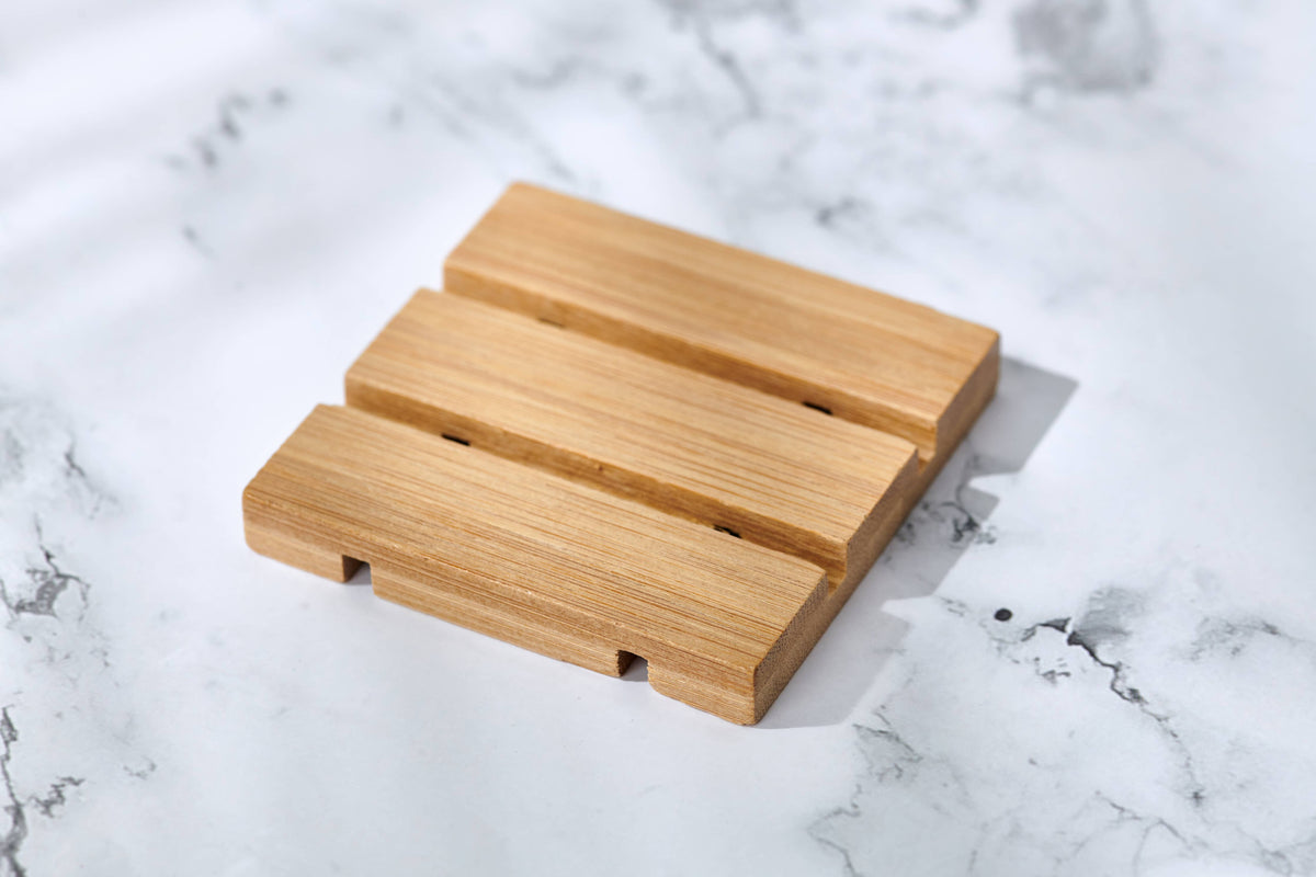 Bamboo Square Soap Dish (Unbranded, Unpackaged)-Respectful Goods