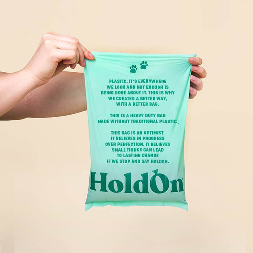 Compostable Pet Waste Bags - Heavy Duty - HoldOn - 120 Bags - Leakproof, Unscented, Extra Large - Box