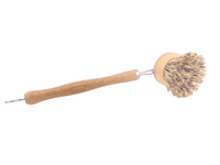Dish Brush Long Handle Firm Bristles - Bamboo Wood - Single-Respectful Goods