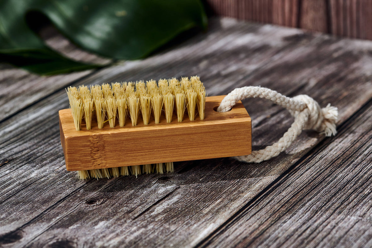 Nail Brush - Bamboo Wood Sisal Bristles - Pack of 2-Respectful Goods