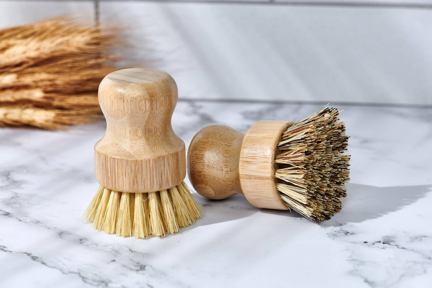 Dish Brush Handless Medium Bristles - Bamboo - Single-Respectful Goods