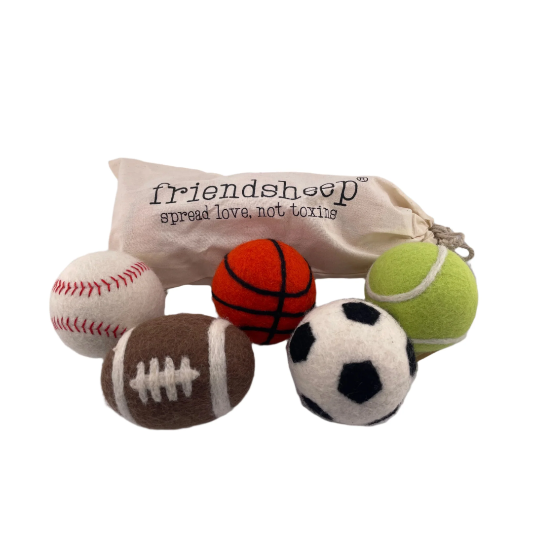 Eco Dryer Balls - Sports Trio - Friendsheep - 3-Pack - Reusable and Plastic-Free