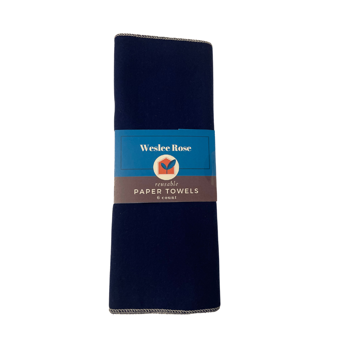 Reusable Paper Towels - Weslee Rose - 6. Cloths per Pack - 100% Cotton Flannel, Assorted Colors and Patterns
