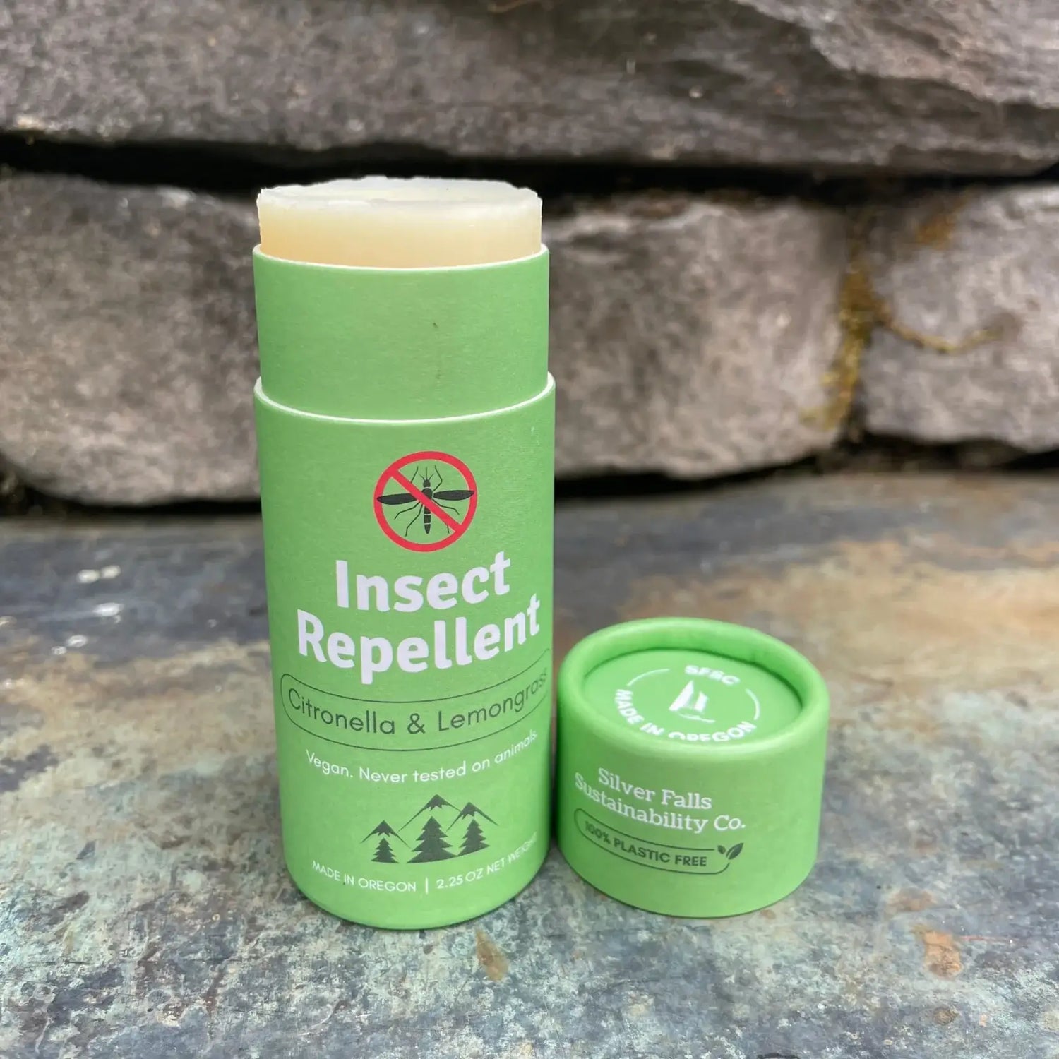 Natural Insect Repellent - 2.5 oz - Citronella & Lemongrass - Zero-Waste, DEET-Free