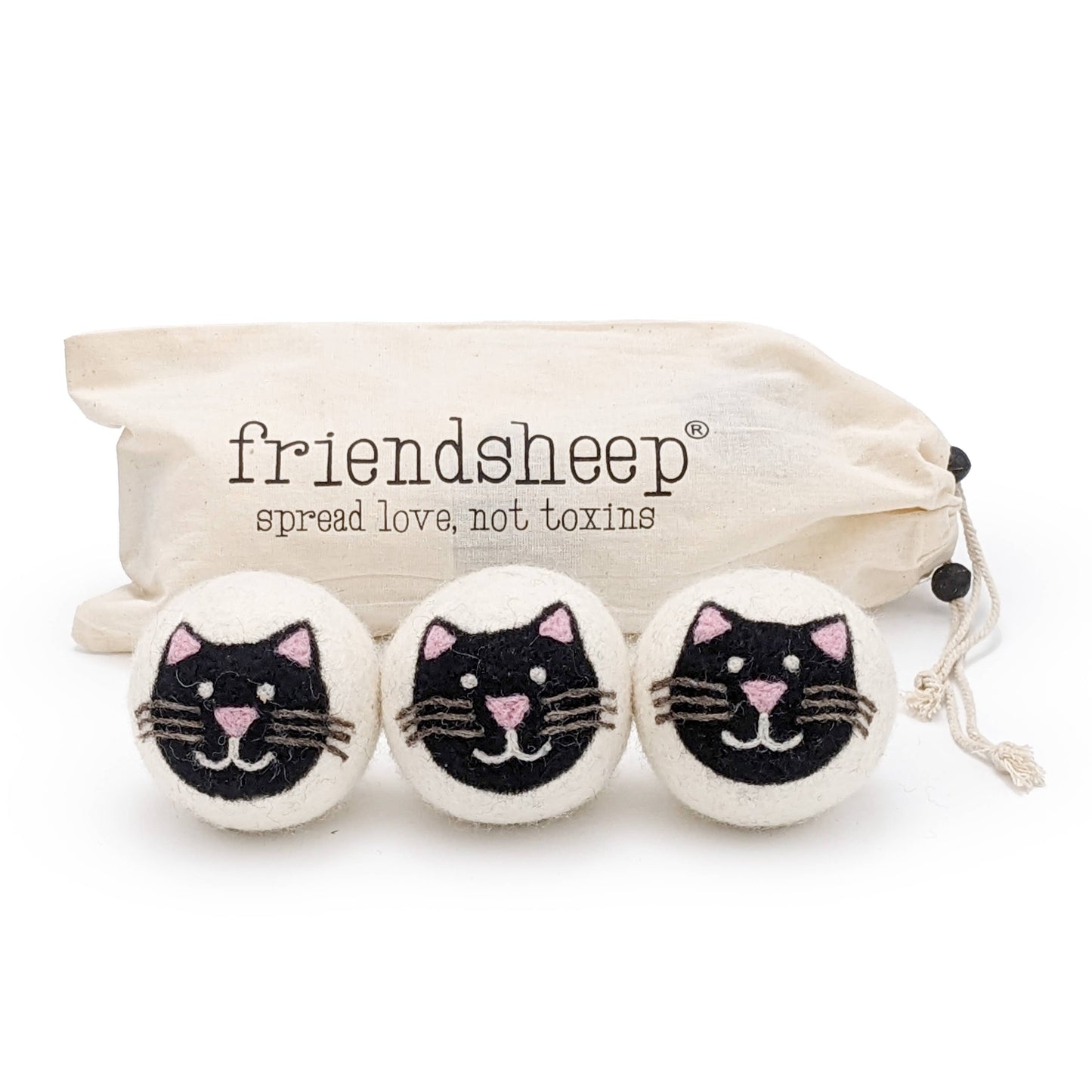 Eco Dryer Balls - Critter Collection - Friendsheep - 3-Pack - Reusable, Plastic-Free, Sustainable