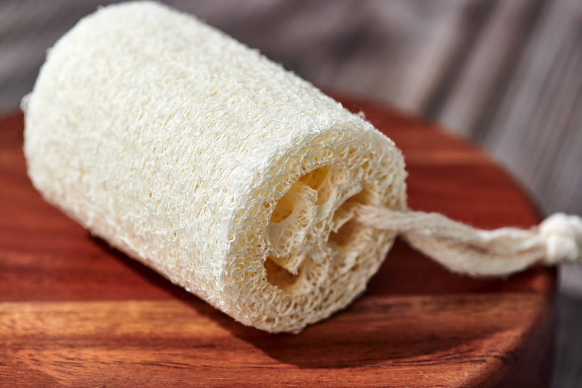 Natural Loofah Sponge - Exfoliating Bath Accessory - Unbranded - Single Piece - Plastic-Free, Biodegradable