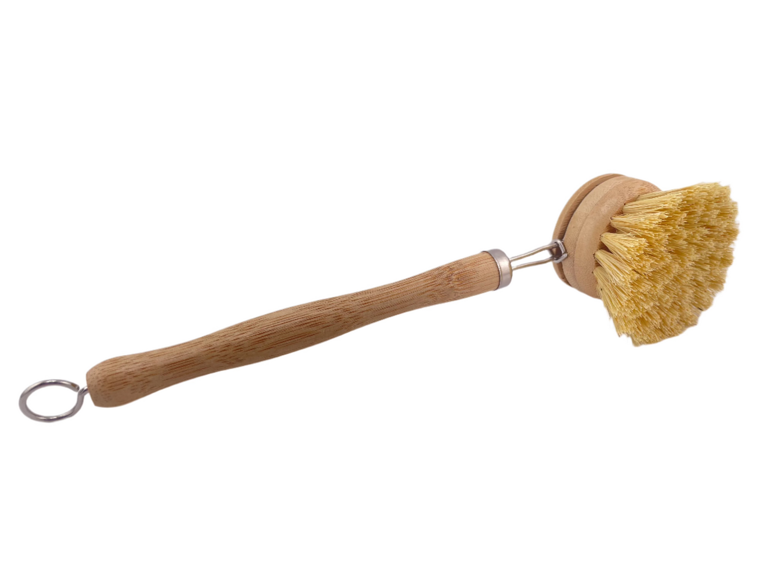 Dish Brush Long Handle Medium Bristles - Bamboo Wood - Single-Respectful Goods