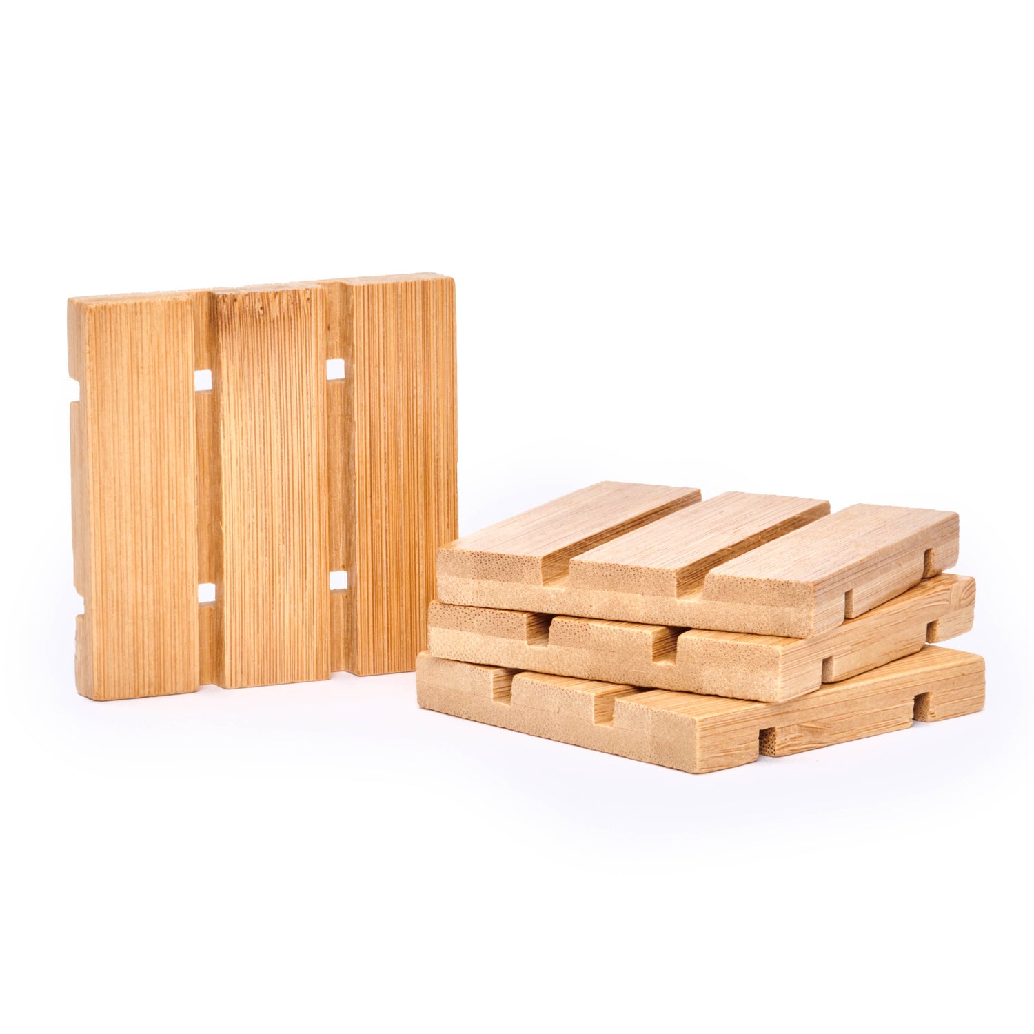 Bamboo Square Soap Dish (Unbranded, Unpackaged)-Respectful Goods