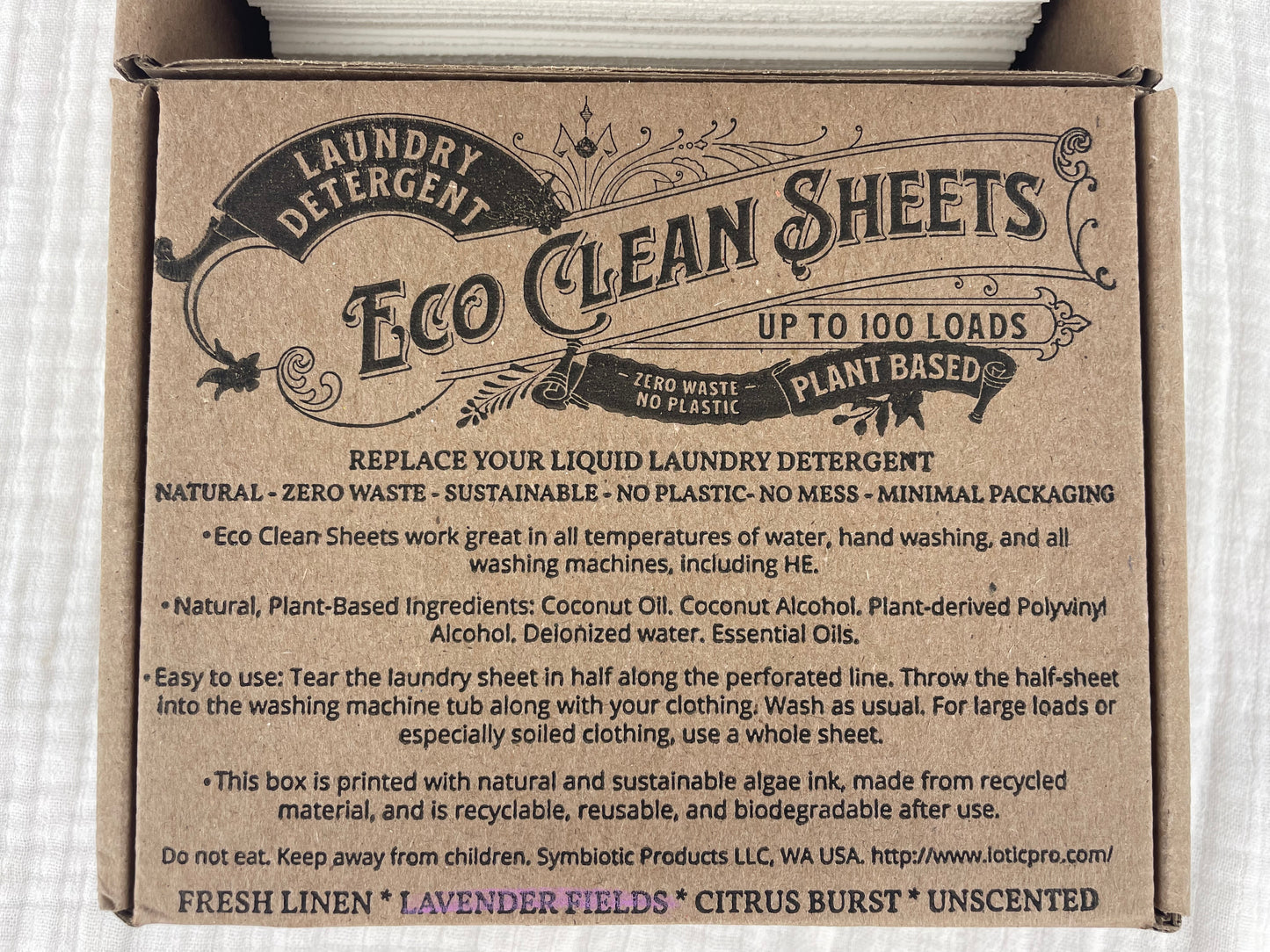 Laundry Detergent Sheets - 100/Box - 6 Scents-Respectful Goods