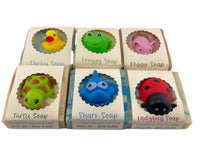 Handmade Kids' Soap with Toy Inside - 4.8 oz Bar - Six Fun Scents - Vegan, Palm Oil-Free, Plastic-Free Packaging