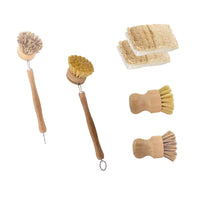 Eco-Friendly Scrubbing Tools - Bamboo Brushes and Sponges - Multiple Varieties - Durable, Sustainable, Plastic-Free