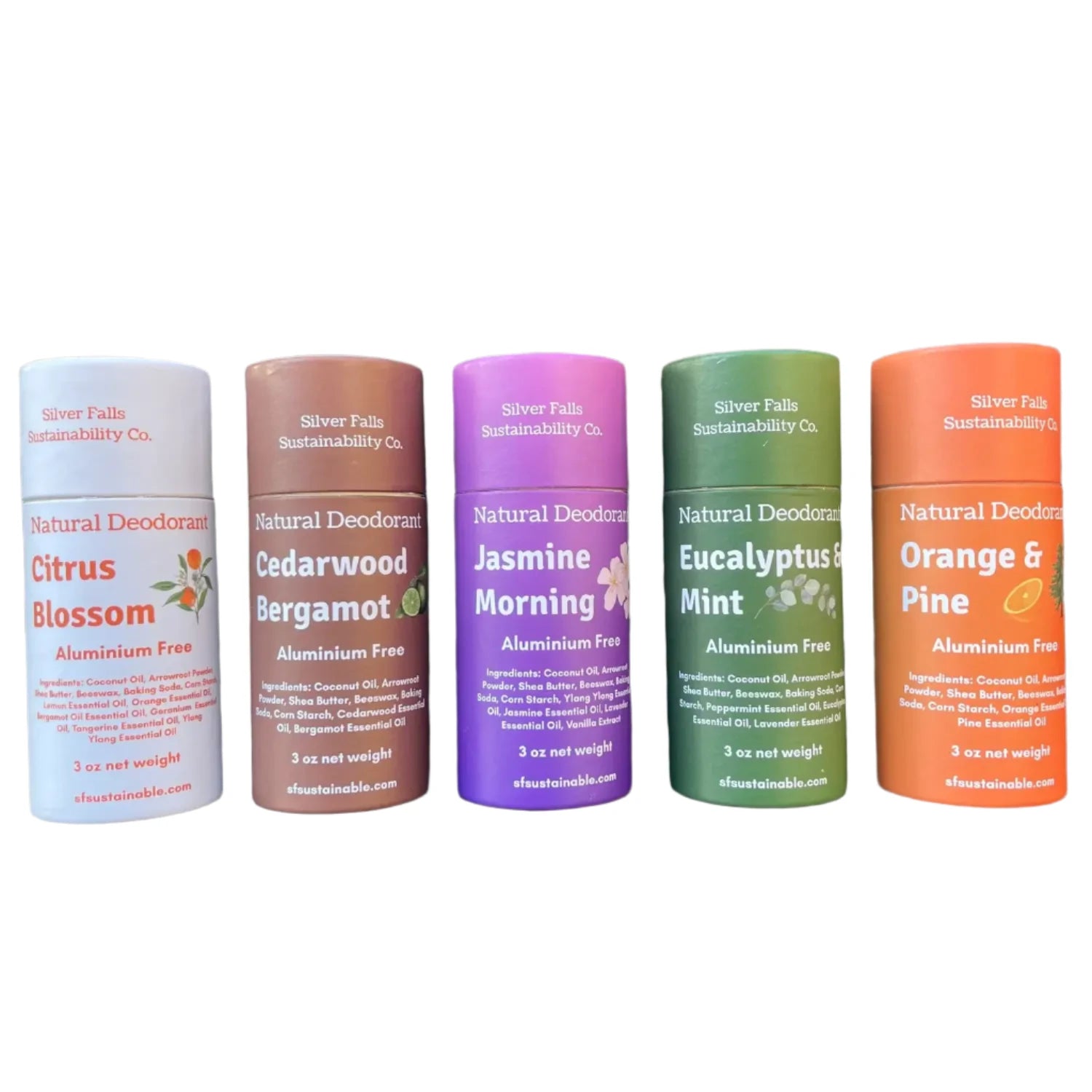 Natural Deodorant - 3.0 oz - Six Scents - Zero-Waste, Long-Lasting Protection