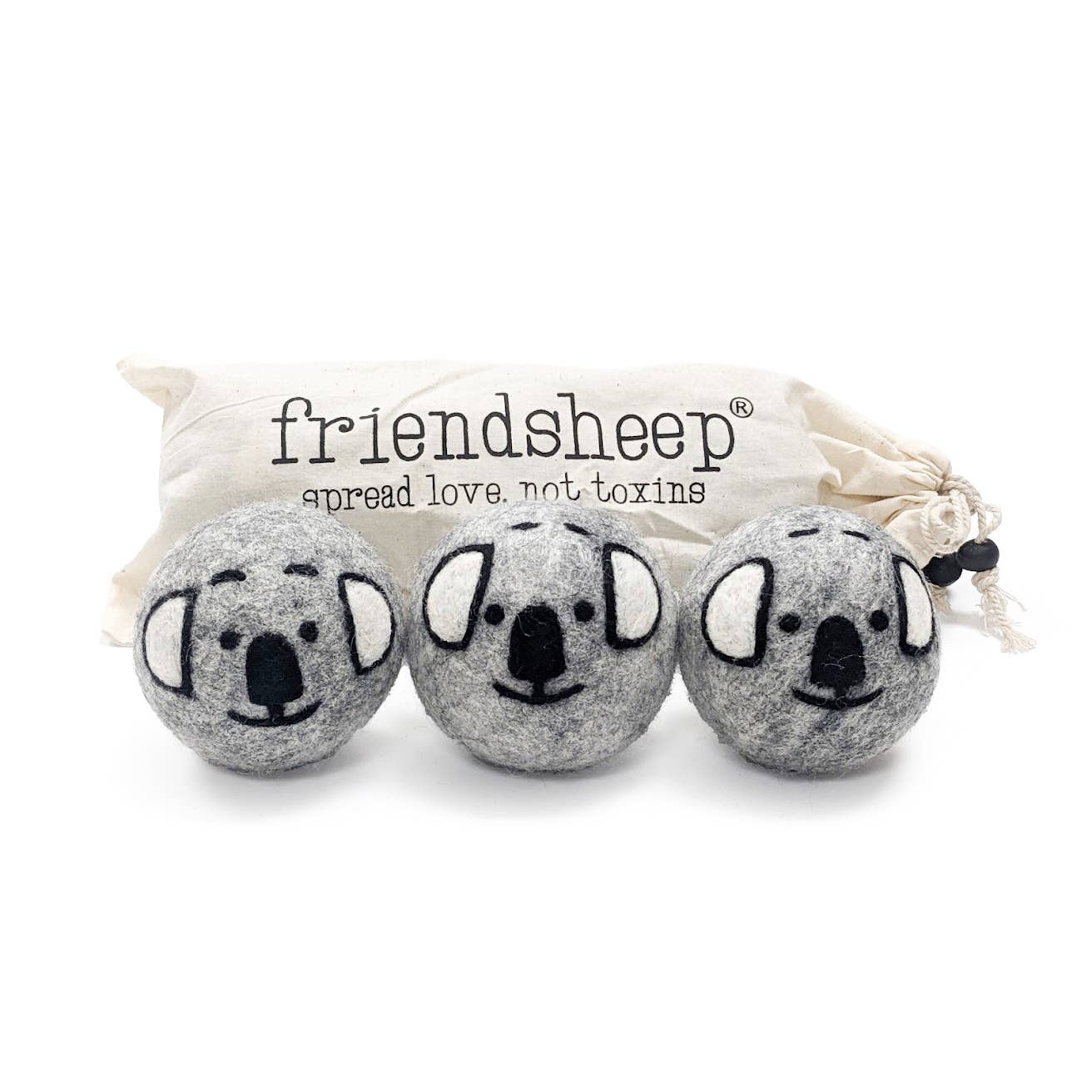 Eco Dryer Balls - Critter Collection - Friendsheep - 3-Pack - Reusable, Plastic-Free, Sustainable