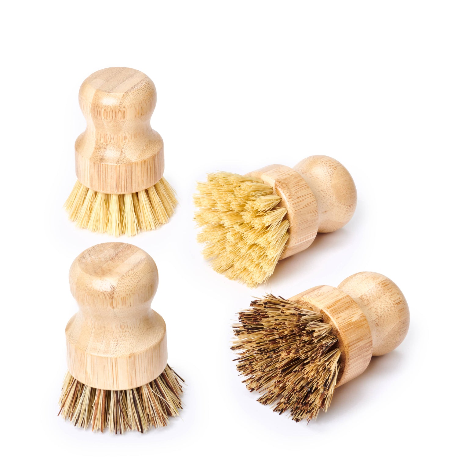 Dish Brush Handless Firm Bristles - Bamboo - Single-Respectful Goods