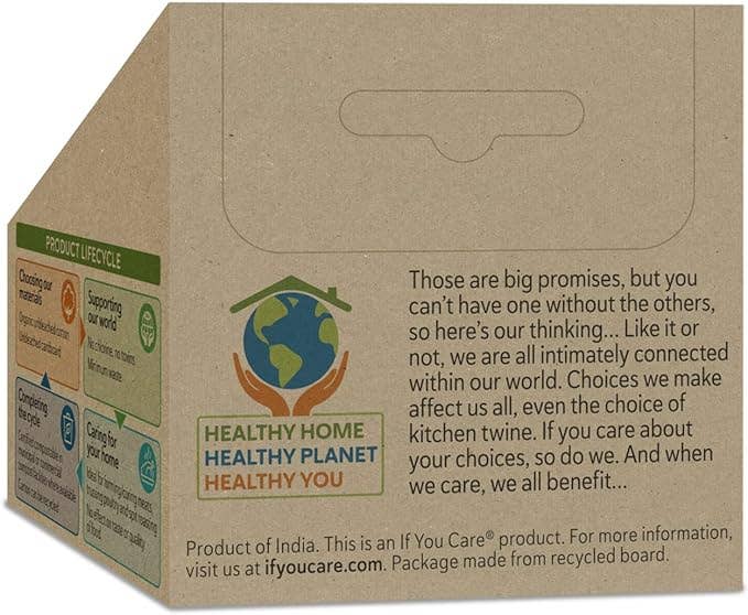 Organic Cooking Twine – Kitchen Twine – If You Care – 1 Roll – GOTS Certified Cotton, Unbleached & Chemical-Free
