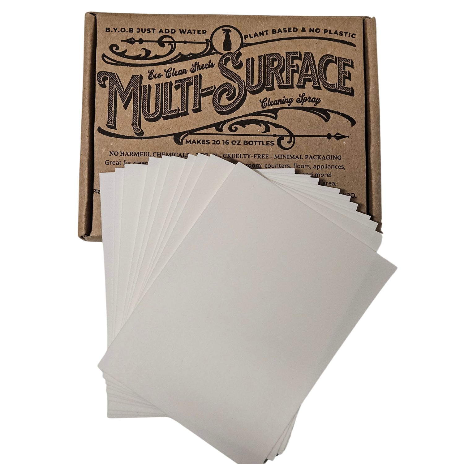 Multi-Surface Cleaner Sheets | Retail Packaged | mks 20 btls-Respectful Goods