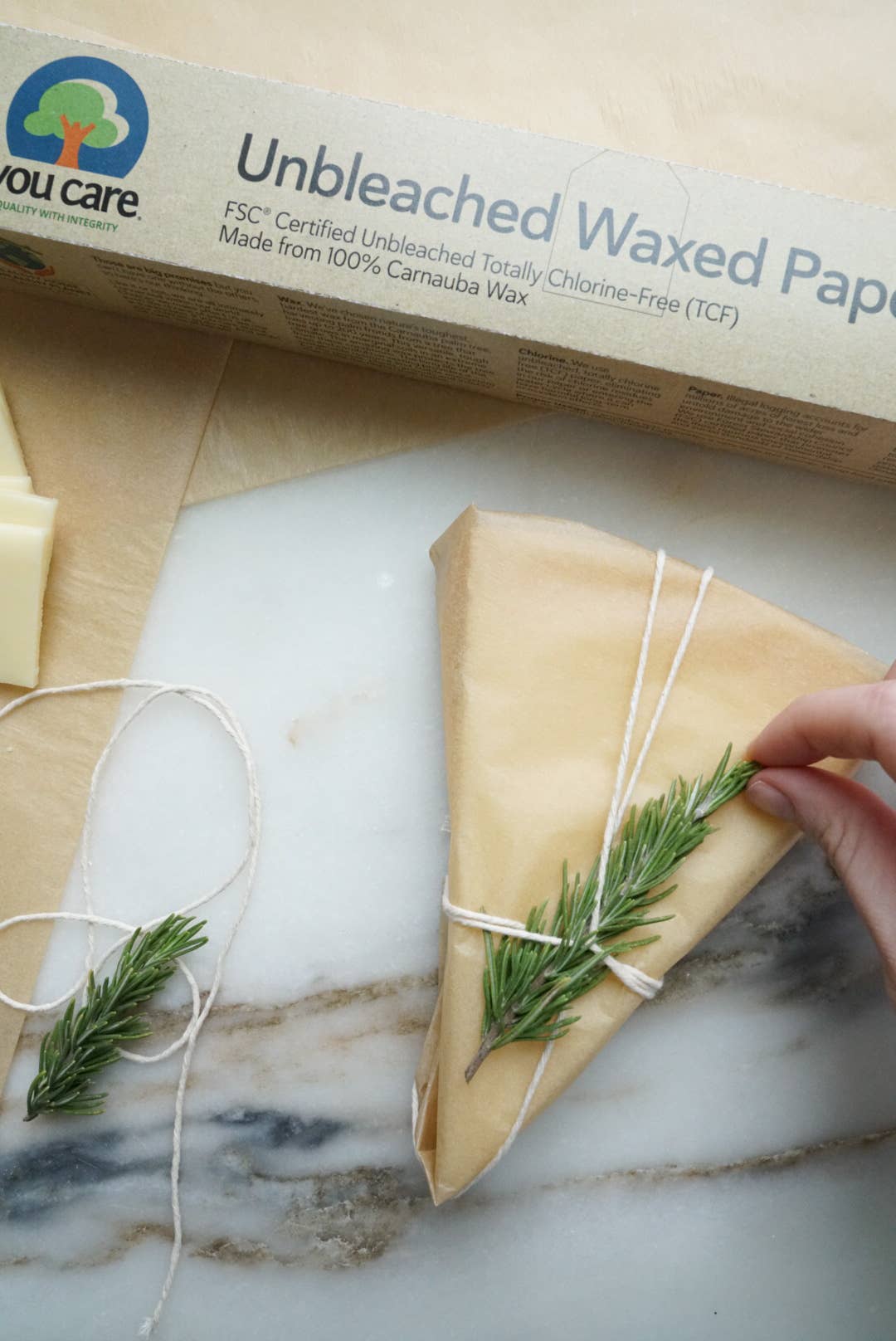 Plastic-Free Food Wrap – Waxed Paper – FSC Certified – If You Care – 1 Roll – Unbleached, Carnauba-Coated, Compostable