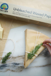Plastic-Free Food Wrap – Waxed Paper – FSC Certified – If You Care – 1 Roll – Unbleached, Carnauba-Coated, Compostable