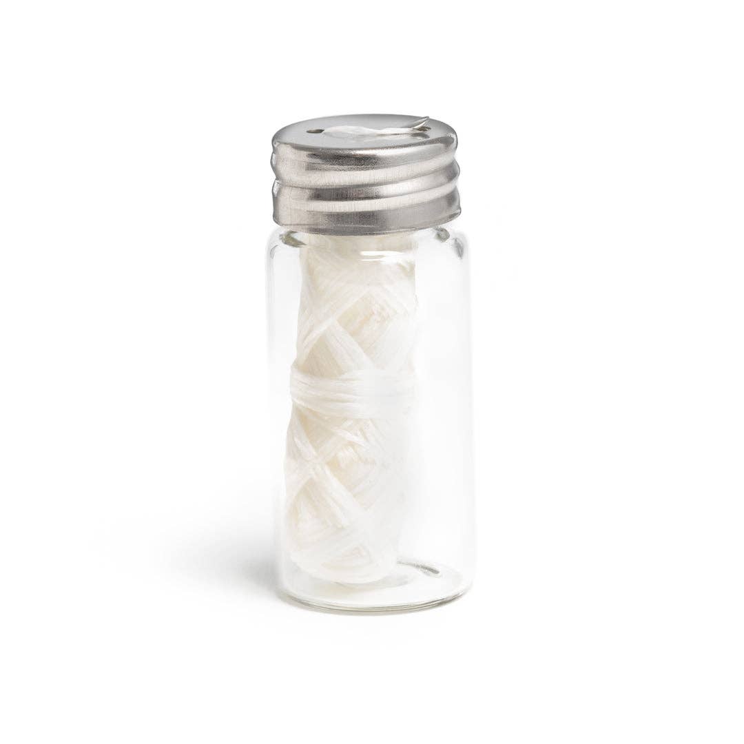 Dental Floss - Biodegradable Bamboo - Bundle (Glass Jar + 2 Refills)-Respectful Goods