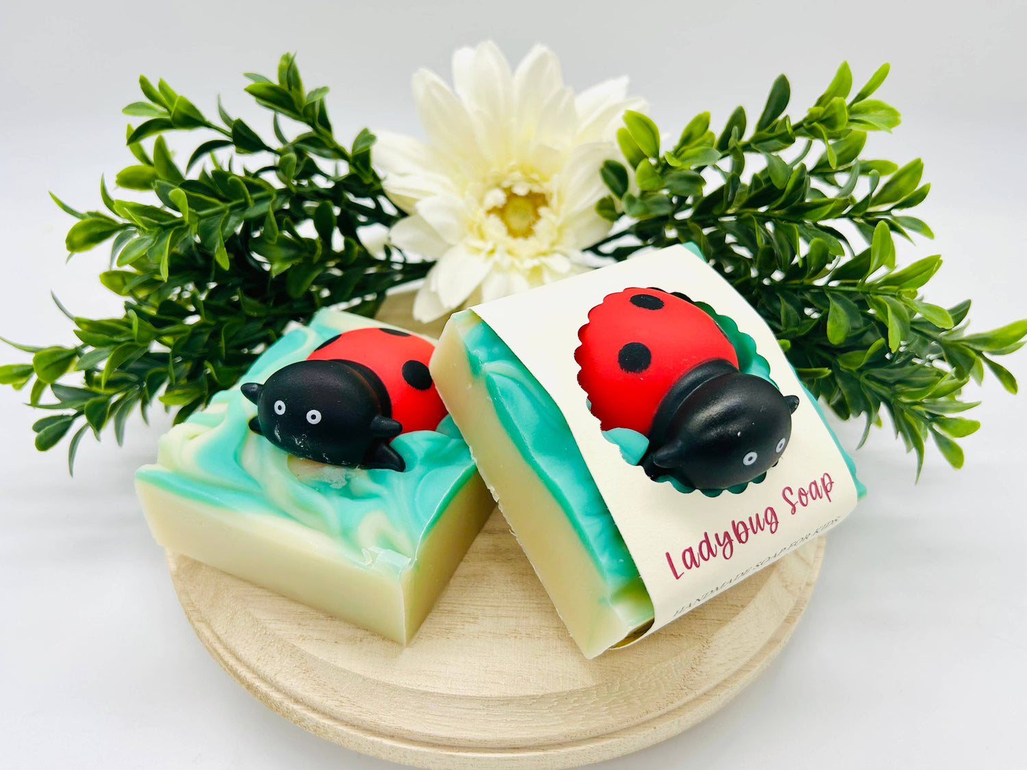Ladybug Handmade Soap Bar for Kids VEGAN COLD PROCESS-Respectful Goods